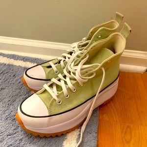 Green Converse Run Star Hike size 8